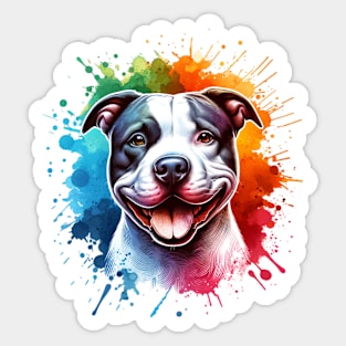 Pitbull American Staffordshire Terrier Bully Dog Artwork Sticker